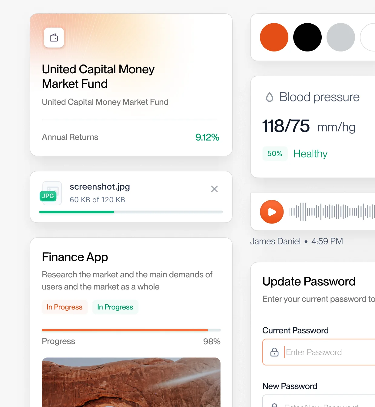 The product’s component system
