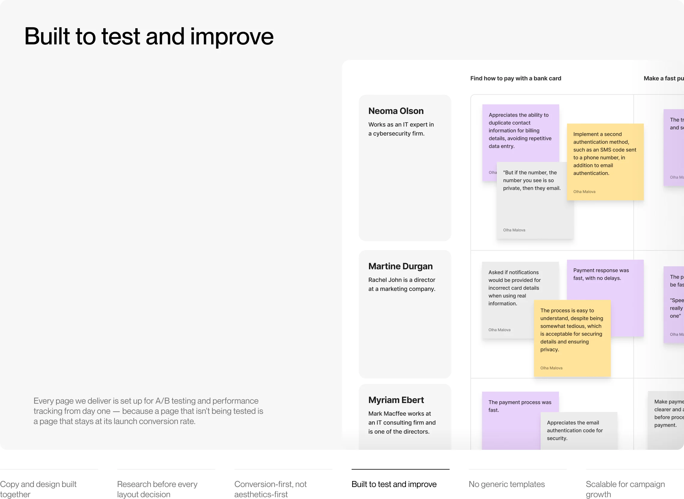 Built to test and improve