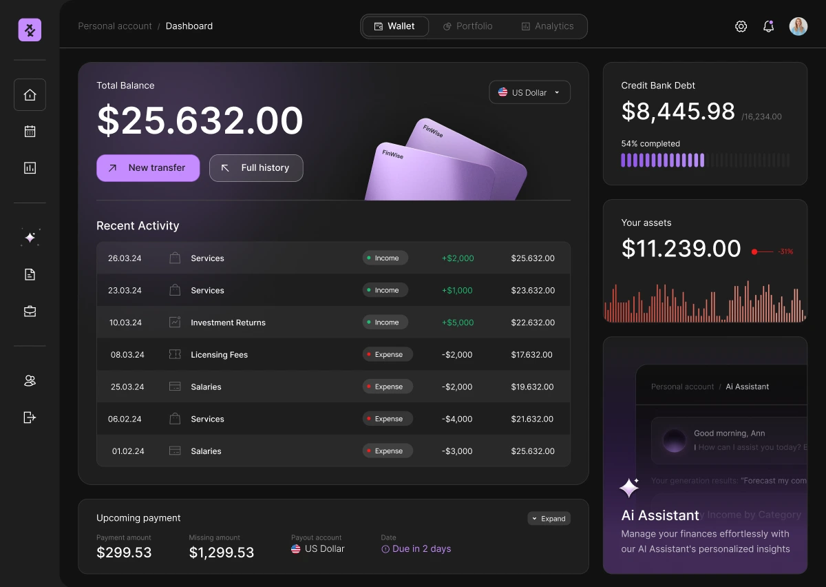 Fintech — wallets, trading, payments, and compliance-heavy flows.