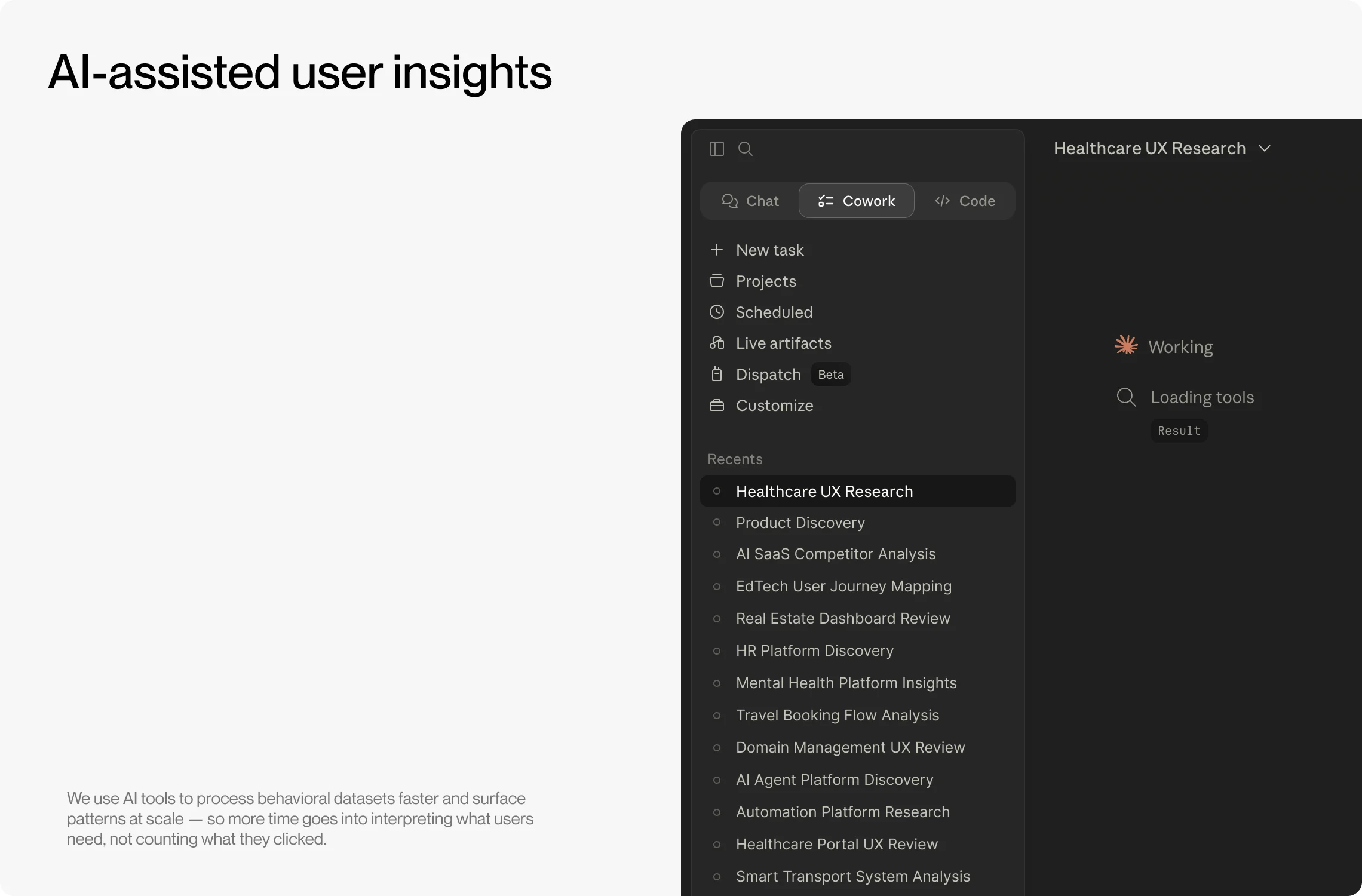 AI-assisted user insights