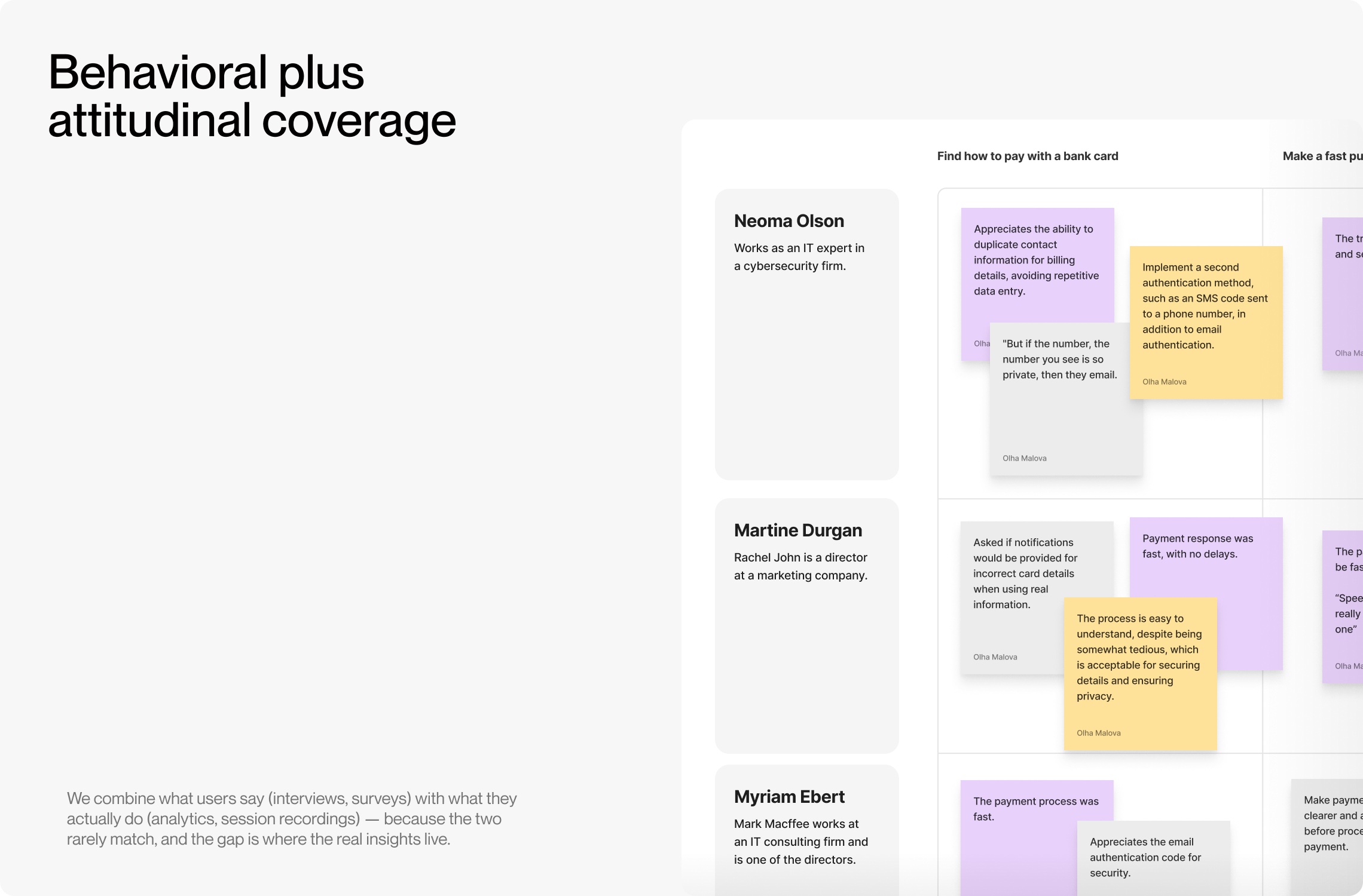 Behavioral plus attitudinal coverage