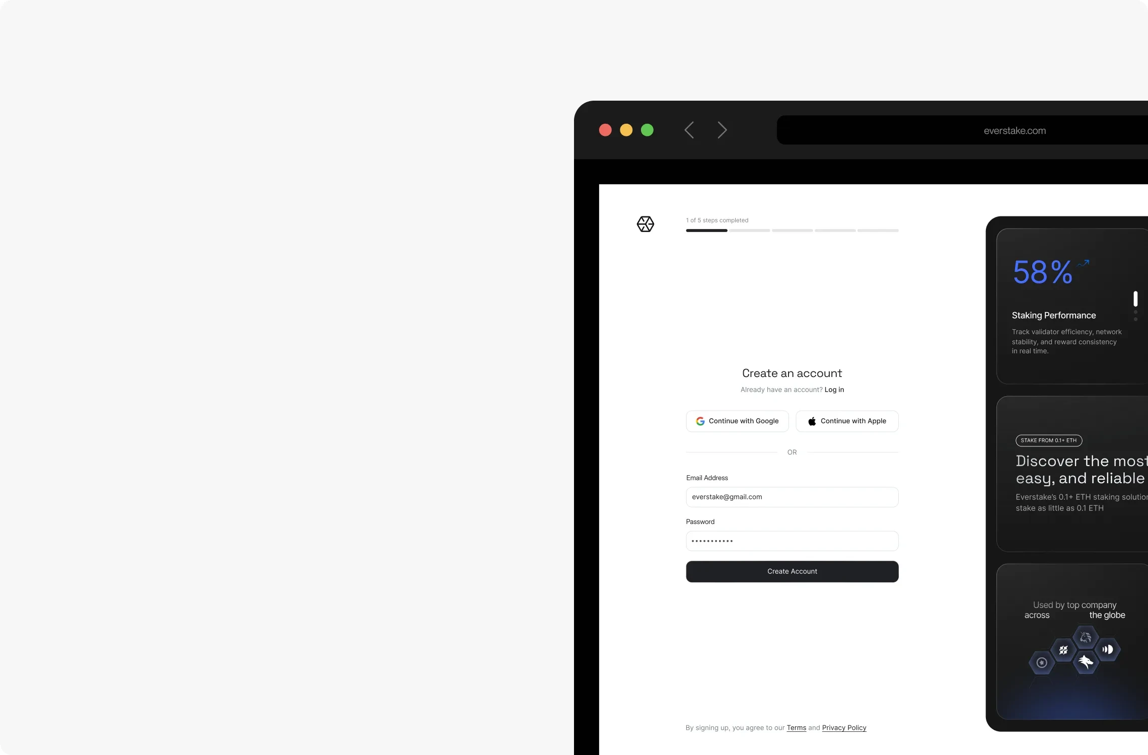 Transparent, milestone-based process