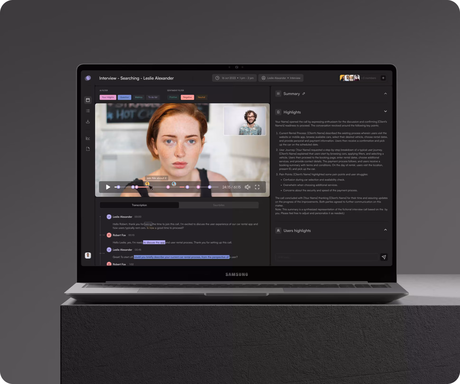 Echo - AI meeting assistant